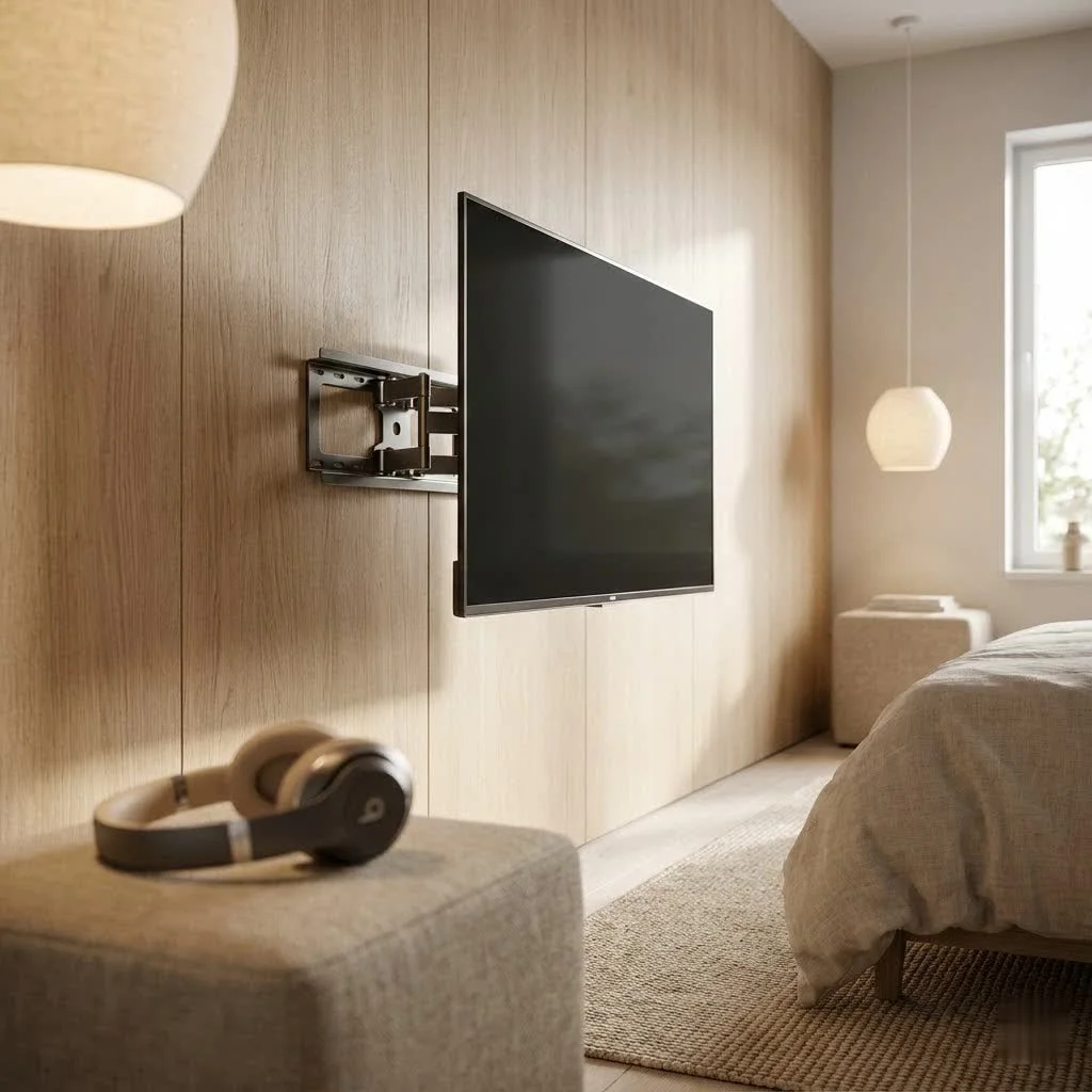 75 inch TV mounted securely on a wall