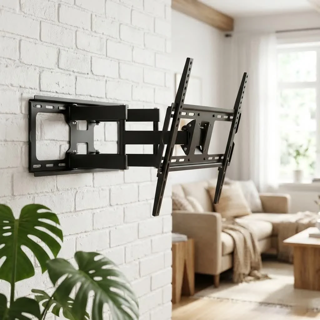 Wall-mounted Samsung TV in a modern living room