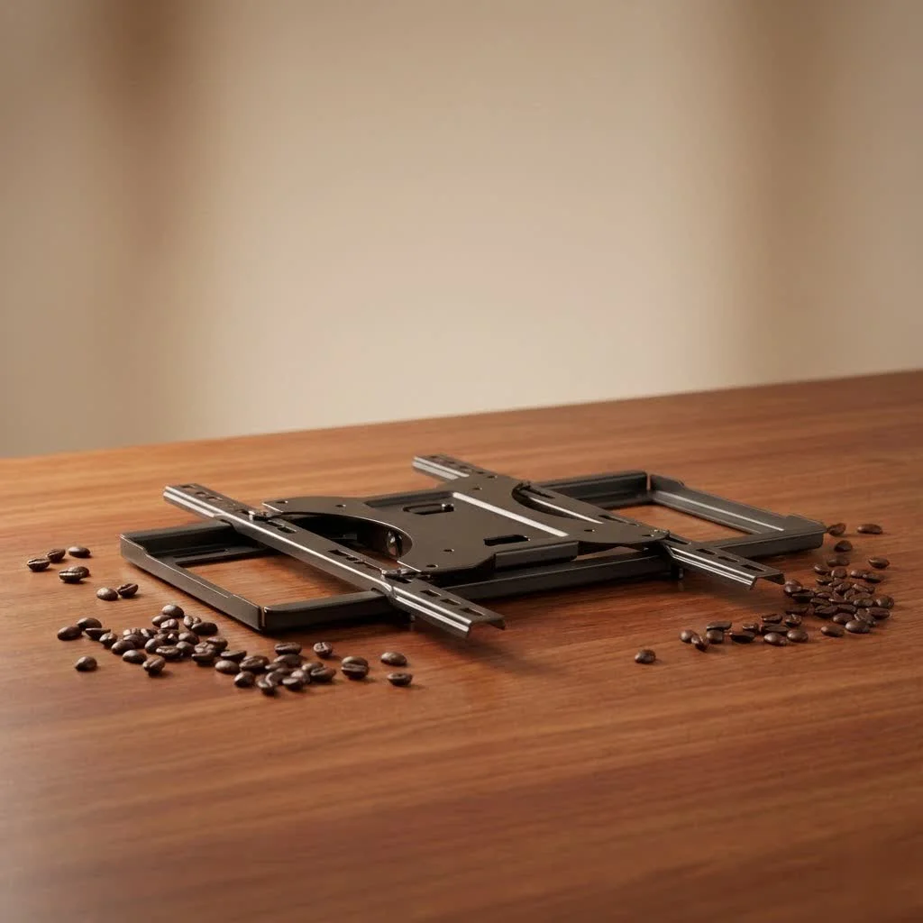 55-inch TV mounted on a wall with a sleek, modern aesthetic